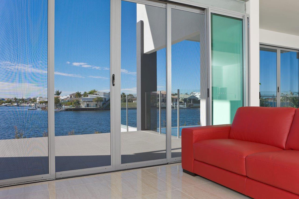 Security screen sliding doors