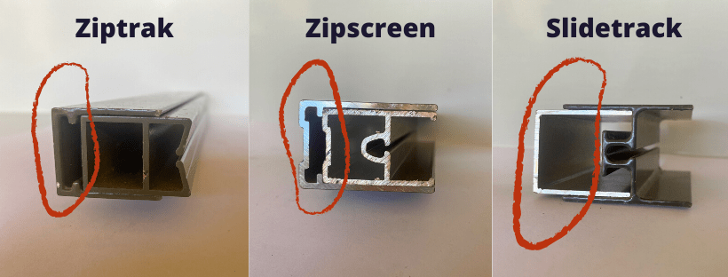 U channels of Slidetrack, Ziptrak, Zipscreen Blinds Adelaide