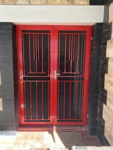 Double Security Door - Flame Red