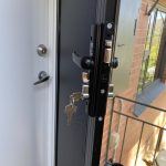 Security Door Handle - Tongue view with Snib