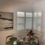 Plantation shutters Corner window